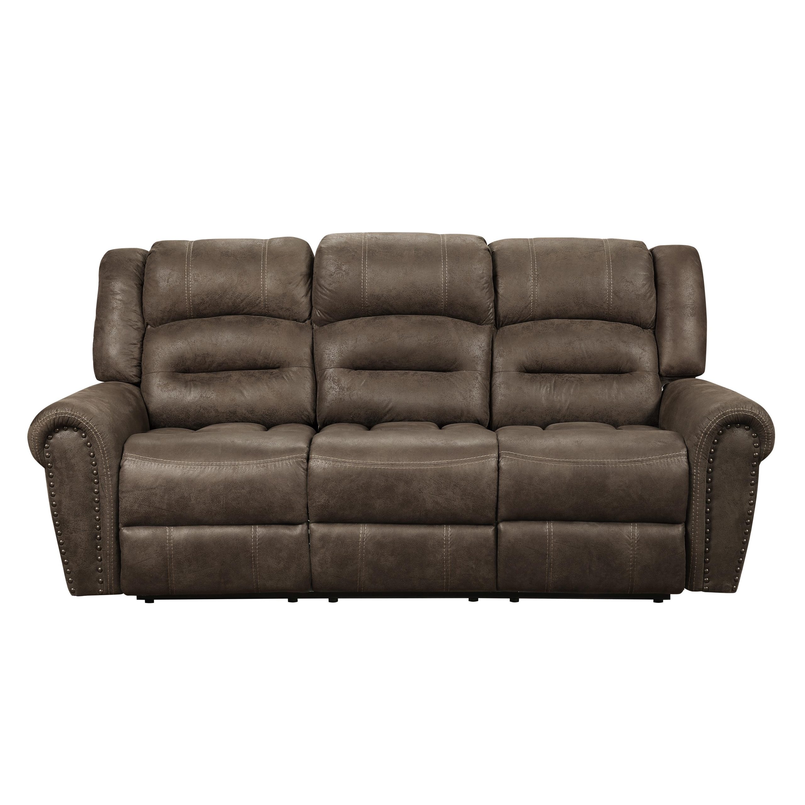 Microfiber reclining sofa