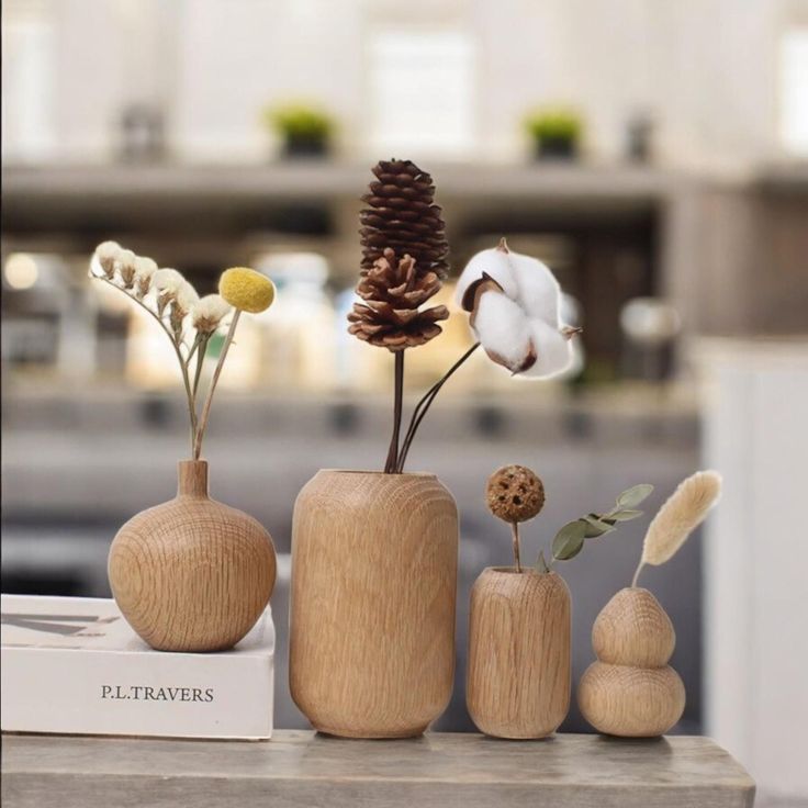 Wood vase