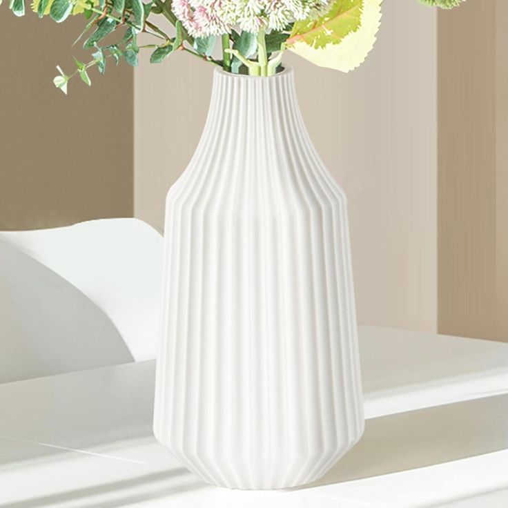 White Flower Vase